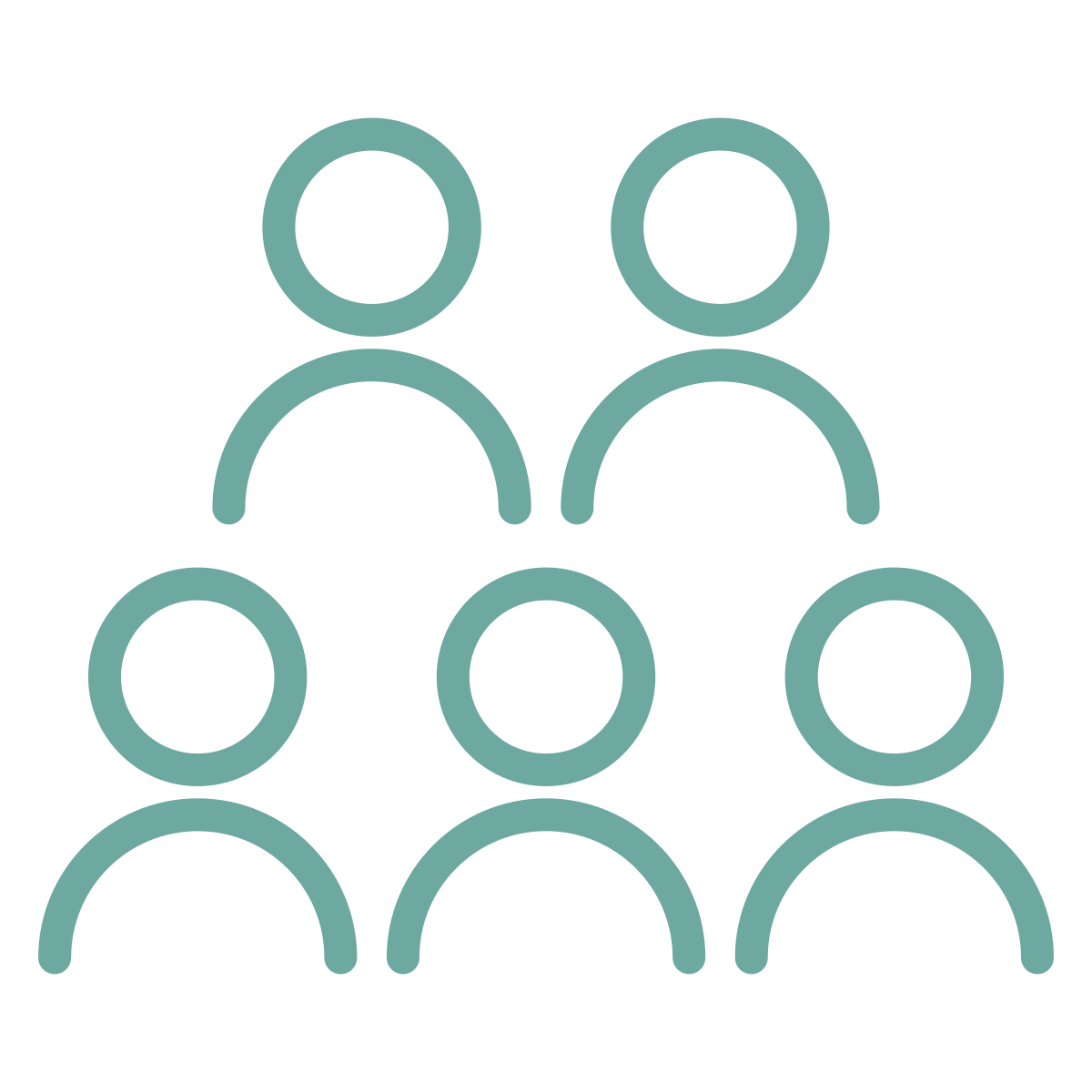 icone groupe de silhouettes